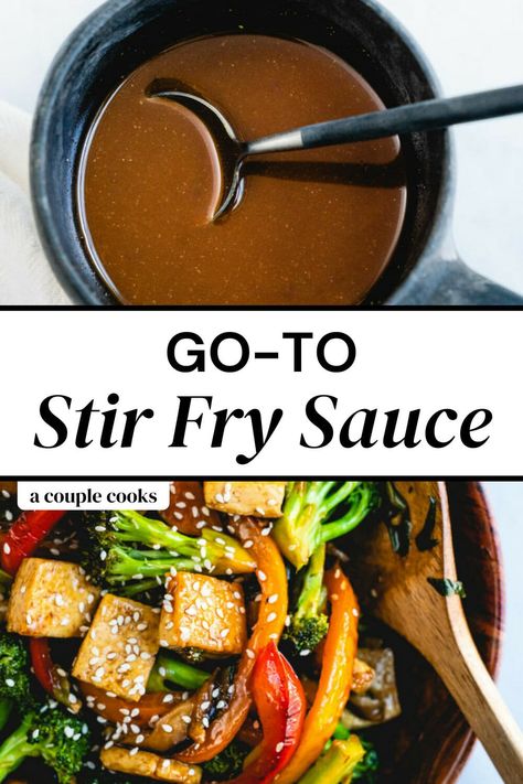 Here's how to make stir fry sauce that will become your go-to! It's just 6 ingredients and has the best balance of flavors and silky texture. #stirfry #sauce #stirfrysauce #healthy #easy #sauce Asian Recipes Healthy, Stir Fry Sauces, Easy Stir Fry Sauce, Asian Stir Fry Sauce, Stir Fry Sauce Easy, Stir Fry Sauce Recipe, Vegan Stir Fry, Asian Stir Fry, Easy Stir Fry