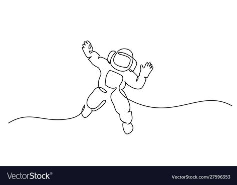 Astronaut Line Drawing, One Line Drawing Simple, Line Drawing Embroidery, Simple One Line Drawings, One Line Drawings, One Line, Line Drawings, Single Line Art, One Line Art