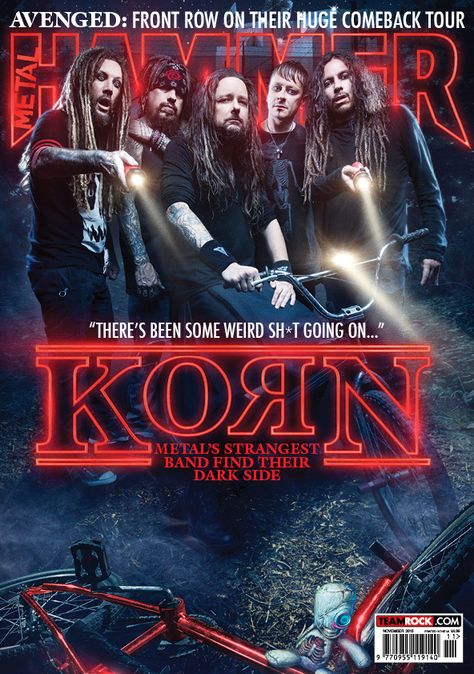 MHR289 Korn cover from 2016 for Metal Hammer Magazine in the UK. With photographer Jeremy Saffer. Metal Hammer Magazine, Dani Filth, Groove Metal, Jonathan Davis, Metal Albums, Ghost Bc, Metal Magazine, Rock N’roll, Music Magazines