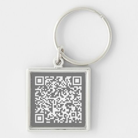 White Keychain, Engraved Necklace, Qr Code, Grey And White, Tool Design, Free Design, Created By, Coding, Square