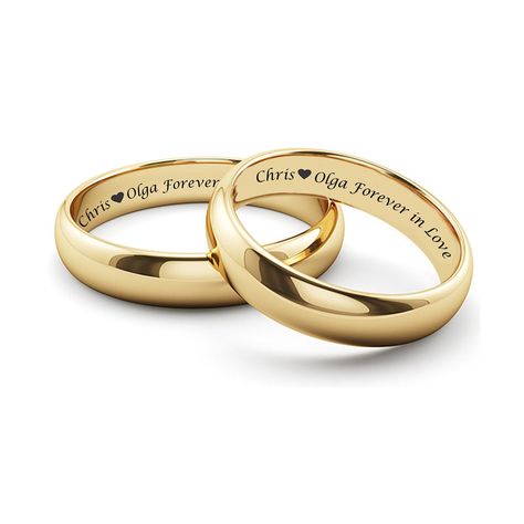 Engraved Rings For Him, Wedding Ring With Name, Wedding Bands Engraved, Promise Ring Couple, Friendship Promise, Personalized Gold Rings, Wedding Rings Sets His And Hers, Couple Ring Design, Engagement Rings Couple