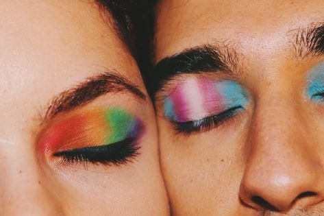 Alp Peker’s photography captures the intersection of Turkish culture and the queer community Rainbow Pride Flag, Closeup Portrait, Trans Pride Flag, Cute Eyeshadow Looks, Lgbtq Rainbow, Trans Flag, Vision Board Photos, Pride Makeup, Rainbow Flag Pride