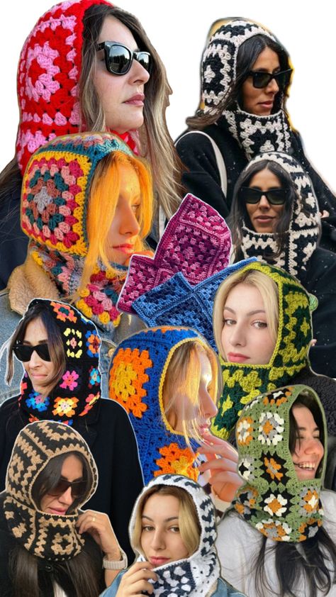 Crochet project 2024 Crochet Balaclava, Crochet Sun Hat, Crochet For Beginners Blanket, Crochet Blanket Designs, Crochet Fashion Patterns, Mode Casual, Fun Crochet Projects, Fabric Yarn, Diy Crochet Projects