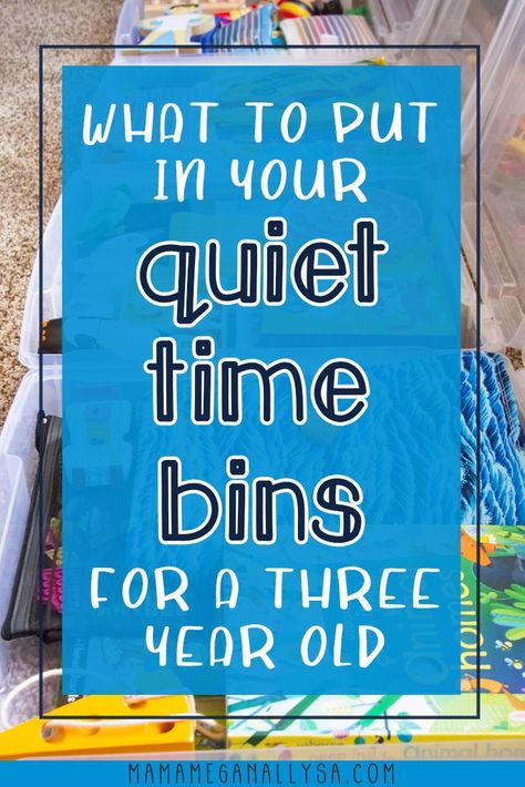 Keep your 3 Year Old entertained and out of your hair with quiet time bins!!! Sensory Bins For Three Year Olds, Nap Time Preschool Busy Bags, Quiet Time Basket For Toddler, Quiet Bins For Toddlers, Quiet Bins Preschool, Preschool Quiet Time Activities, Three Year Old Classroom Ideas, Quiet Time Activities For Preschoolers, Three Year Old Activities