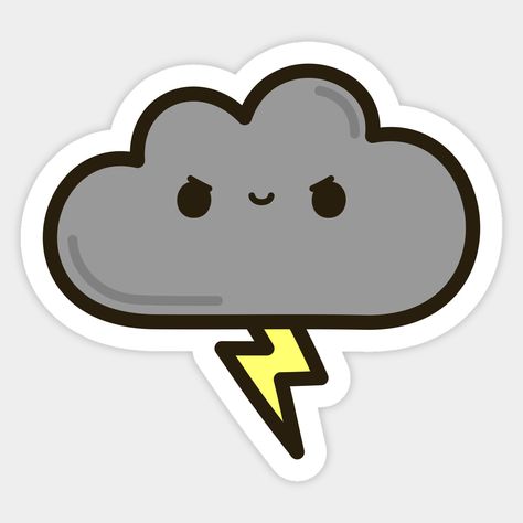 Happy cloud shooting lightning! -- Choose from our vast selection of stickers to match with your favorite design to make the perfect customized sticker/decal. Perfect to put on water bottles, laptops, hard hats, and car windows. Everything from favorite TV show stickers to funny stickers. For men, women, boys, and girls. Valentines Paper, Cloud Sticker, Popular Stickers, Lightning Cloud, Vsco Stickers, Weather Chart, Cloud Stickers, Cloud Icon, Autumn Stickers