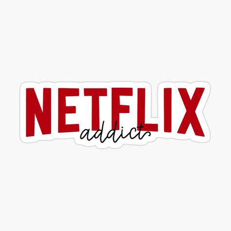 Netflix Stickers Printable, Netflix Stickers, Movies Stickers, Rey Art, Red Stickers, Lana Del Rey Art, Movie Reels, Iphone Stickers, Computer Sticker