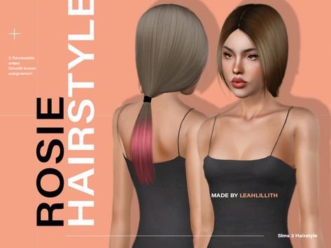 The Sims Resource - LeahLillith Rosie Hairstyle Sims Hair Cc, Sims 4 Women Cc, Sims 4 Folder, Zendaya Hair, Sims 3 Cc Finds, Sims 3 Custom Content, Sims 3 Mods, Sims 4 Cc Download, The Sims 3 Cc