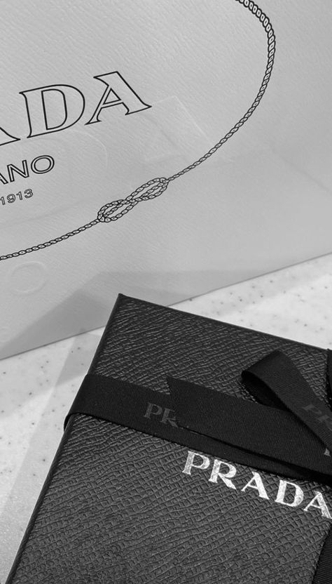 Prada Gift Box Aesthetic, Jake Core, Prada Gift, Aesthetic Brands, Prada Coat, Prada Gifts, Expensive Brands, Luxury Birthday, Woman Power