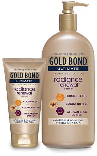 Cream: 5.5 oz Lotion: 14 oz Specially made cream oil blend richly hydrates to help prevent visibly dry skin from coming back. GOLD BOND® Ultimate Radiance Renewal™ cream-oil combines the ultimate triple-blend of Coconut Oil, Cocoa Butter and African Shea Butter to deliver nourishing, extended hydration. Gentle exfoliants help remove dead, dry skin cells that … Continued Gentle Face Scrub, African Shea Butter, Dry Skin Makeup, Exfoliating Lip Scrub, Skin Care Routine For 20s, Dry Skin On Face, Face Scrub Homemade, Dry Skin Remedies, Proper Skin Care