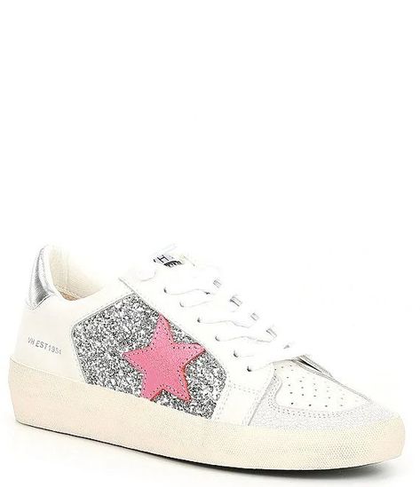 Quinn Star Glitter Sneakers | Dillard's Preppy Shoes Star, Pink Star Shoes, Preppy Vintage Havana, Cute Vintage Havana Shoes, Vintage Havana Sneakers Outfit, Star Shoes Sneakers, Vintage Havana Sneakers, Preppy Sneakers, Vintage Havana Shoes