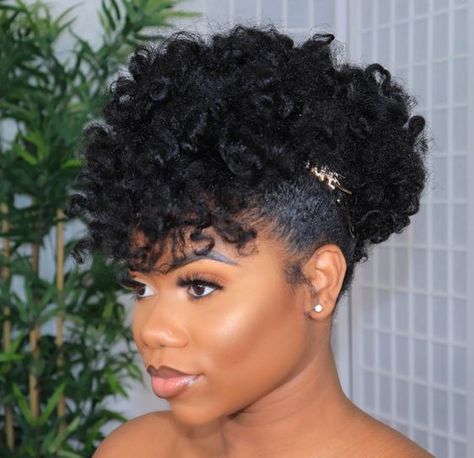 Natural Hair Fro, Chev B, Fro Hawk, Afro Hair Bun, Gold Bobby Pins, Flexi Rod Set, Hairstyles For Seniors, Natural Hair Wedding, Creme Of Nature