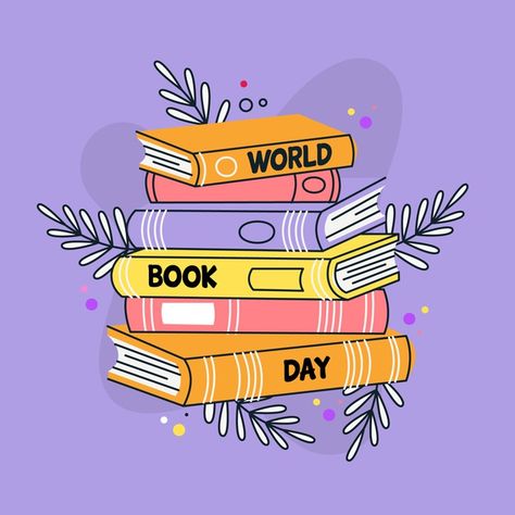 Hand drawn world book day background | Free Vector #Freepik #freevector #background #book #hand #education Book Day Drawings, Book Pile Illustration, Kawaii Book Drawing, Education Illustration Art, Pile Of Books Drawing, Pile Of Books Illustration, Reading Book Illustration, Reading Books Illustration, Background Book