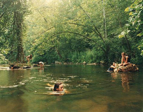 Justine Kurland, Vintage Foto's, Natural Swimming Pools, Swimming Holes, Summer Dream, Green Trees, Pretty Places, Mykonos, Summer Aesthetic