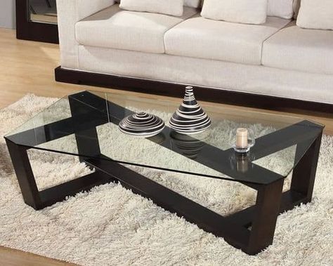 39 Elegant Glass Coffee Tables for a Transparent Living Room Meja Industrial, Centre Table Design, Meja Sofa, Glass Coffee Tables, Tea Table Design, Center Table Living Room, تصميم الطاولة, Coffee Table Plans, Welded Furniture