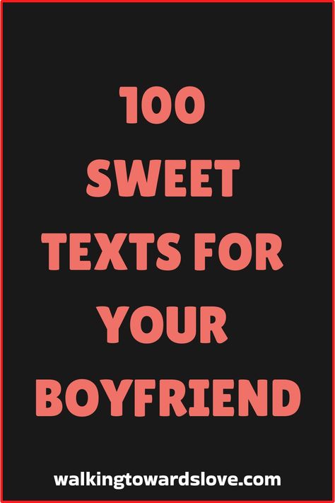 Discover heartwarming ways to express your love with these sweet boyfriend texts messages. Strengthen your bond by sending thoughtful and affectionate messages to your special someone. Whether you're looking for inspiration or simply want to add more sweetness to your relationship, these sweet texts for your boyfriend are sure to make him smile. Say "I love you" in a new and meaningful way today! Ways To Say I Love You To Him, Sweet Boyfriend Texts, Texts For Your Boyfriend, Im Crazy About You, Text Messages Boyfriend, Texts Messages, Sweet Text, Boyfriend Day