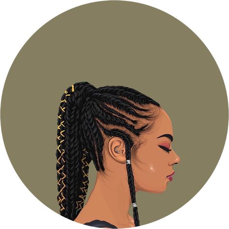 Braids Illustration, Draw Braids, Afro Hair Art, Good Morning Posters, How To Draw Braids, Las Bratz, Best Nature Images, Natural Hair Art, Hair Logo