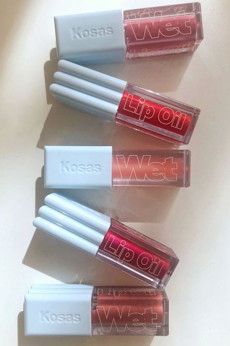 Kosas Lip Oil, Kosas Wet Lip Oil, Lip Oil Gloss, Koleksi Makeup, Penyimpanan Makeup, No Make Up, Wet Lips, Makeup Package, Lip Beauty