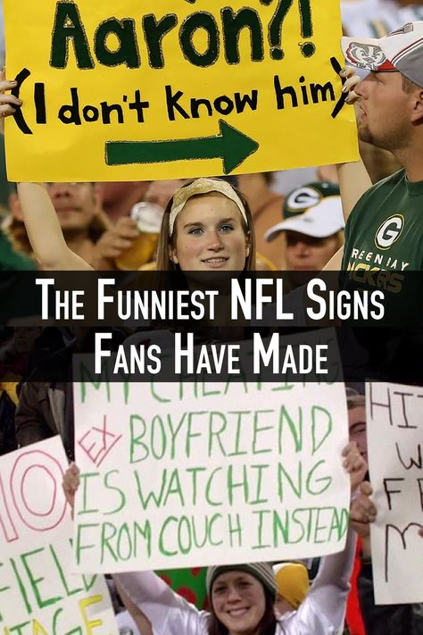 Football Fan Signs, Football Humor Nfl, Football Game Signs, Nfl Quotes, I Love You Calligraphy, Nfl Jokes, Funny Nfl, Nfl Funny, Visual Puns