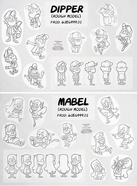 Gravity Falls - Dipper & Wendy Dipper Y Mabel, Traditional Animation, Gravity Falls Characters, Android Jones, Expression Sheet, Gravity Falls Dipper, Desenhos Gravity Falls, Mary Blair, Dipper And Mabel