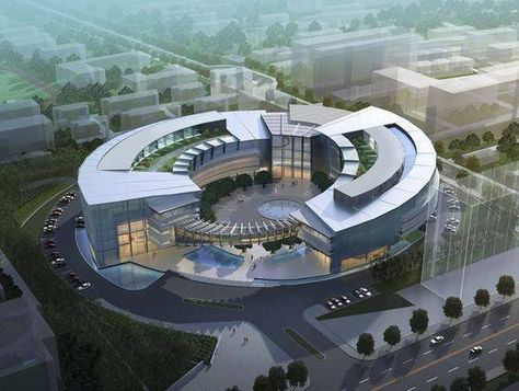 Circular Architecture, Architecture Colleges, Book Architecture, Architectural Animation, Circular Buildings, Round Building, Hospital Architecture, Andrea Palladio, Concept Models Architecture