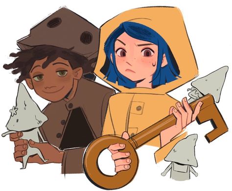 Coraline And Wybie, Laika Studios, Coraline Art, Nightmares Art, Coraline Jones, Little Nightmares Fanart, Little Nightmares, Sleepy Hollow, Cartoon Crossovers