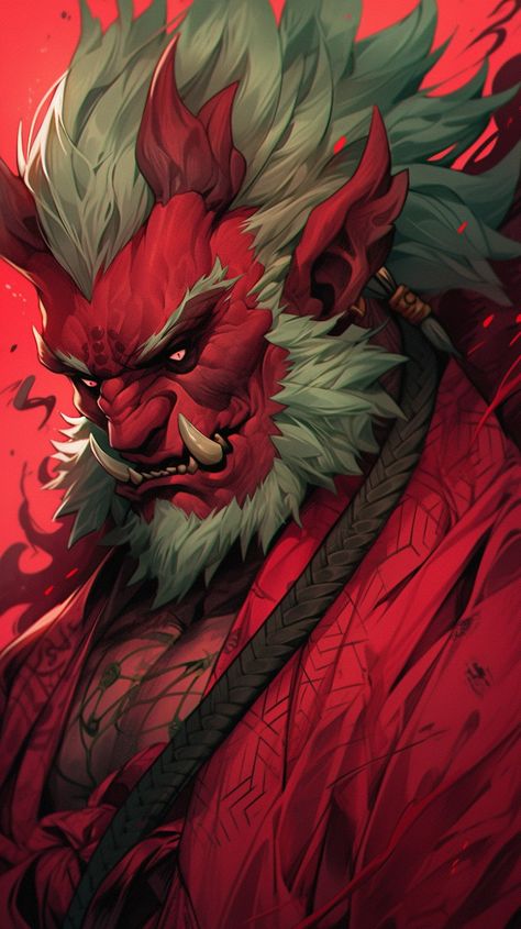 Dnd Oni Character Design, Dnd Oni, Oni Character Design, Oni Character Design Male, Oni Character, Dnd Character Design, Japanese Folklore, Japanese Characters, Dungeons And Dragons Characters