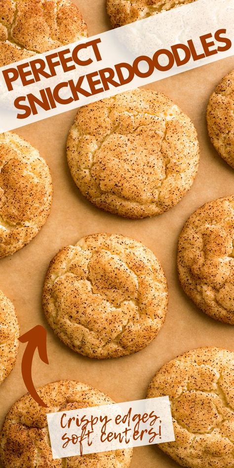 Snickerdoodle Cookies Recipe Easy, Baking Mischief, Easy Snickerdoodles, Best Snickerdoodle Cookies, Quick Cookies Recipes, Quick Cookies, Desert Ideas, Snickerdoodle Recipe, Frozen Cookie Dough