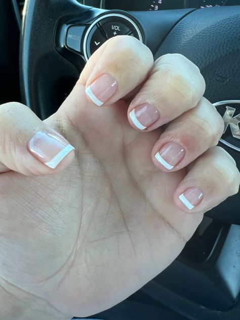 Very Very Short Nails, Really Short French Tip Nails, Very Short Nails, Short French Tip, Short French Nails, Short French Tip Nails, Short French, Tip Nails, French Tip Nails