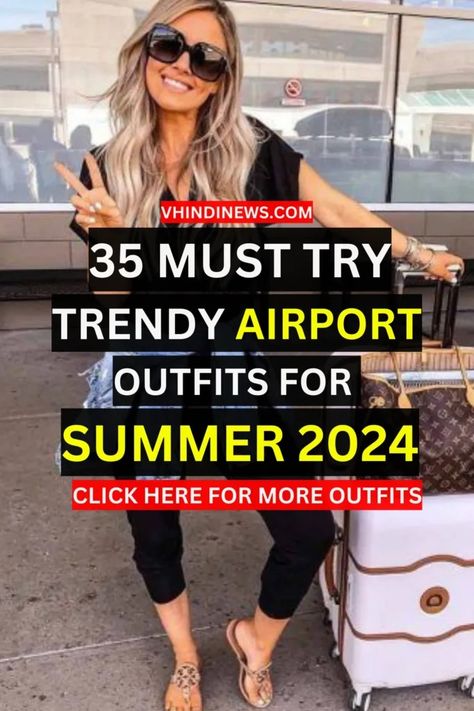 TOP 35 CUTE & COMFY AIRPORT OUTFIT IDEAS FOR SUMMER 2024 85 Summer Airplane Outfit, Comfortable Airport Outfit, Airport Attire, Airport Outfit Ideas, Matching Sweat Set, Comfy Airport Outfit, Plane Outfit, Airport Outfit Summer, Girls Spring Fashion