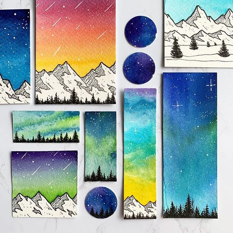 Jen Aranyi (@jenaranyi) • Instagram photos and videos Jen Aranyi Landscapes, Jen Aranyi Art Lesson, Jen Aranyi, Tiny Art, Kid Art, Art Storage, Watercolor Inspiration, When You Love, 8th Grade