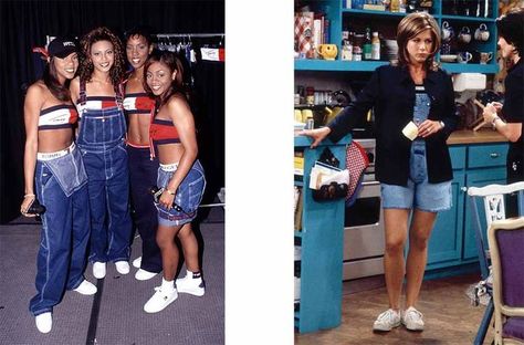 90s Overalls Styling Guide #90sfashion #90sstyle #90saestethic #90soveralls Overalls Styling, 90s Overalls Outfit, Overalls Outfit Short, Outfits Overalls, 90s Fashion Denim, 90s Overalls, Overalls 90s, 90s Dance, Denim Overall Shorts