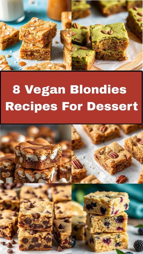 Elevate your dessert game with these 8 heavenly vegan blondie recipes Vegan Blondie, Blondies Recipes, Blondie Recipes, Vegan Blondies, Vegan Banana Muffins, Eggless Cookie Dough, Ube Recipes, Vanilla Ice Cream Recipe, Blondies Recipe