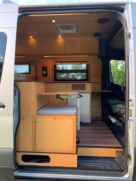 Sprinter Van Layout, Van Layout, Mercedes 4x4, Custom Camper Vans, Sprinter Van Conversion, Van Conversion Interior, Chevy Van, Camper Van Conversion Diy, Camper Van Conversion