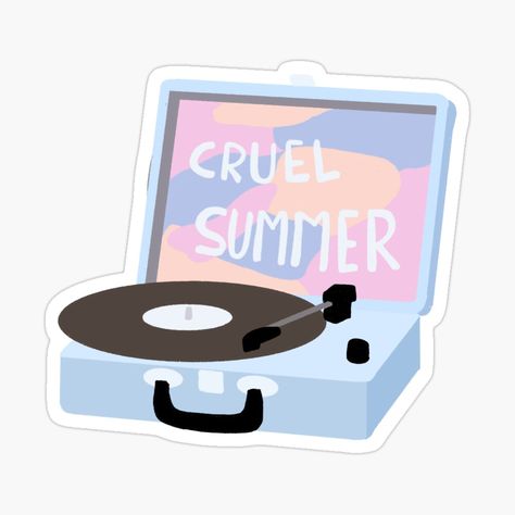 Taylor Swift Pink, Cornelia Street, Sticker Design Inspiration, Cruel Summer, Taylor Swift Posters, Star Character, Summer Theme, Record Player, Cool Stickers