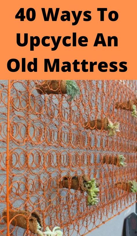 Mattress Spring Crafts, Old Bed Springs, Bed Spring Crafts, Diy Mattress, Shabby Bedroom, Old Beds, Food Scraps, Bed Springs, Outside Patio