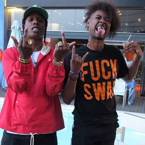 Danny Brown X A.$.A.P Rocky Danny Brown, Pretty Flacko, Hypebeast Fashion, Hip Hop Classics, Music Sites, A$ap Rocky, Rap Wallpaper, Music Pics, Orange T Shirt