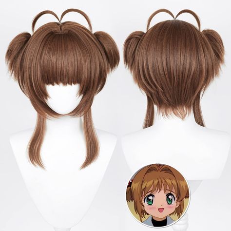 Wigs For Cosplay, Clamp Artwork, Sakura Hair, Hair Bands For Women, Sakura Cosplay, Sakura Card Captor, Girl Halloween Costume, Card Captor Sakura, Costume Anime