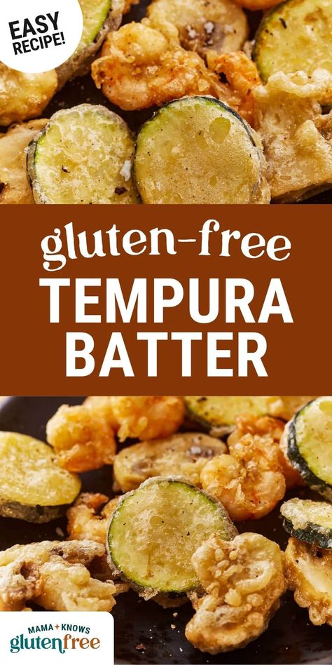 This gluten-free tempura batter recipe is perfectly golden and crunchy, just like traditional tempura batter, but without the gluten!