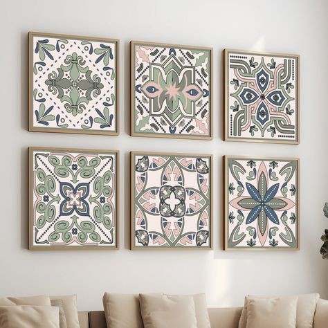 Timeless Wall Art, Mexican Tile Wall Art, Spanish Tile Wall Art, Middle Eastern Wall Art, Moroccan Wall Art Marrakech, Moroccan Wall Art, Moroccan Tile Cross Stitch, Mexican Wall Art, Tile Wall Art