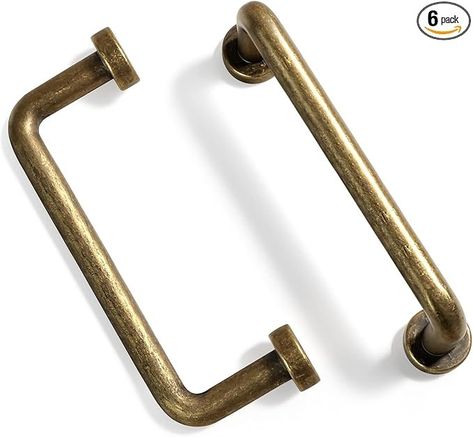 Amazon.com: Goo-Ki Antique Brass Kitchen Cabinet Pulls 3 Inches Center to Center,Vintage (6 Pack) : Video Games Cabinet Bar Pulls, Antique Brass Kitchen, American Bar, Silver Cabinets, Kitchen Improvements, Cabinet Bar, American Bars, Kitchen Door Handles, Antique Bar