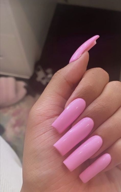 Long Square Nails, Smink Inspiration, Long Acrylic Nails Coffin, Long Square Acrylic Nails, Bling Acrylic Nails, Acrylic Nails Coffin Short, Pink Nail, Pink Acrylic Nails, Square Acrylic Nails