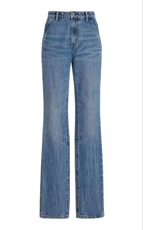 Straight Slim Jeans, Hight Waist Jean Outfits, Elegant Jeans, Jeans Png, Alexander Wang Jeans, Boot Leg Jeans, Stacked Jeans, Best Jeans For Women, Straight Denim Jeans