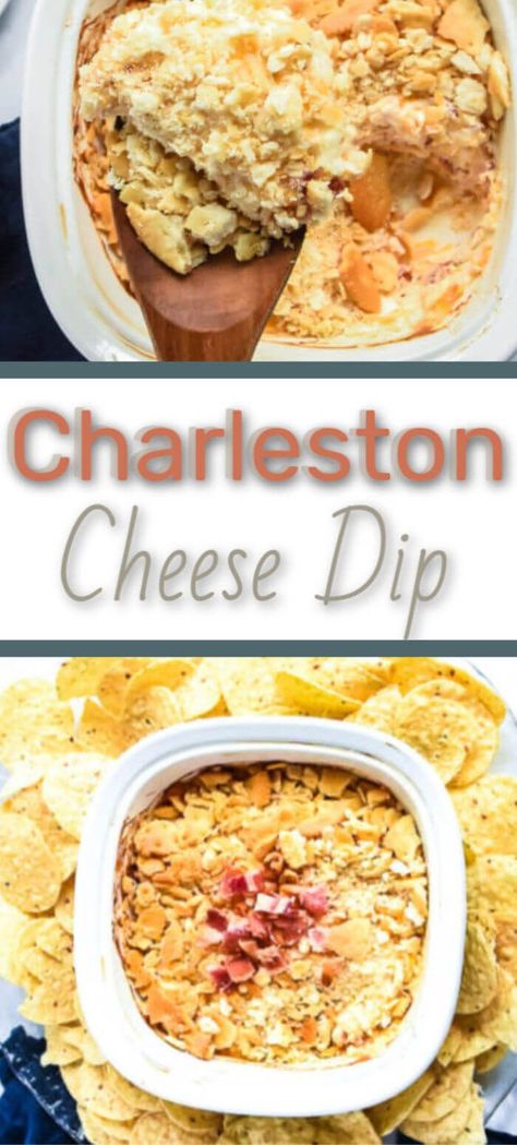 Charleston Cheese Dip, Bacon Cream Cheese Dip, Pimento Cheese Dip Recipe, Southern Recipes Dinner, Southern Party, Southern Cornbread Recipe, Trisha Yearwood Recipes, Best Party Appetizers, Chili Cheese Dips