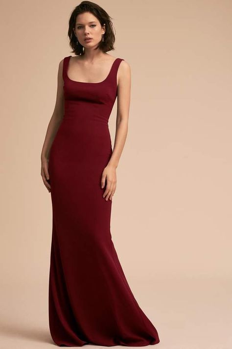 Katie May Lucy Dress Deep Red Bridesmaid Dresses, Wine Red Bridesmaid Dresses, Bhldn Bridesmaid Dresses, Bridesmaid Stuff, Bhldn Bridesmaid, Spring Bridesmaid Dresses, Red Bridesmaid, Bridal Party Gowns, Lucy Dresses