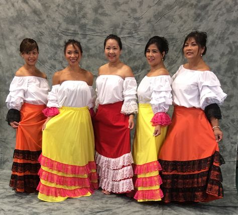 Philippine Folk Dance Costume! #tiklosdancers Philippine Folk Dance, Folk Dance Costume, Dance Outfit, Easy Costumes, Folk Dance, Folk Song, Dance Costume, Dance Outfits, Dance Costumes