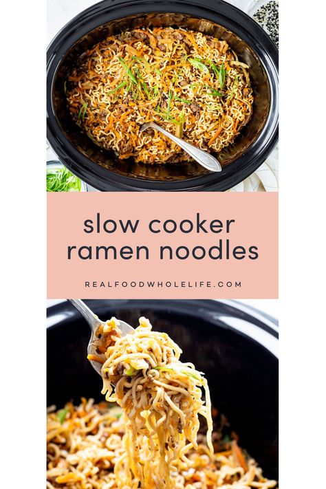 Slow Cooker Ramen Noodles Slow Cooker Ramen, Slow Cooker Hamburger Soup, Nutritious Vegetables, Slow Cooker Ground Beef, Easy Ramen, Crockpot Meal, Ramen Recipe, Slow Cooker Tacos, Ramen Recipes