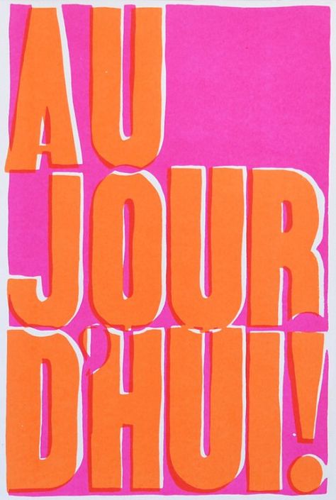 Handmade Typography, Type Posters, Orange And Pink, Typography Inspiration, Typography Poster, Wall Collage, Word Art, Design Inspo, Screen Print