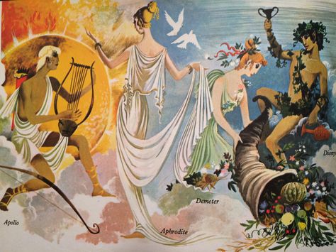 Janet and Anne Grahame Johnstone, Tales of the Greeks and Trojans Anne Grahame Johnstone, Greek Pantheon, The Greeks, Greek Mythology Art, Mythology Art, Greek Art, Greek Myths, Greek Gods, Gods And Goddesses