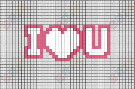 Pixel Art Valentines Day, Valentine Pixel Art, Pixel Art Words, Pixel Art Love, Love Pixel, Image Pixel Art, Modele Pixel Art, Pixels Art, Graph Paper Designs