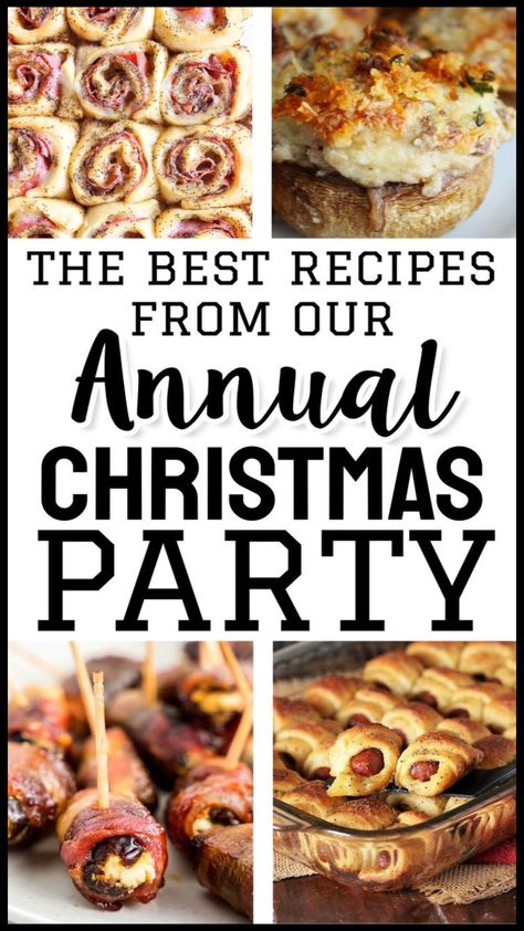 Holiday Party Food Ideas For A Crowd, Holiday Heavy Appetizers, Heavy Hors Doeuvres Party Appetizers Christmas, Christmas Party Food Buffet Dinners, Easy Hot Hors D'oeuvres, Meat Party Appetizers, Dinner Ideas For Christmas Party, Christmas Meal Appetizers, Best Winter Appetizers